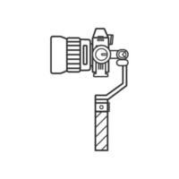 Handheld Steadicam Camera Stabilizer icon, Flat design. vector