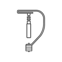 Handheld Steadicam Camera Stabilizer icon, Flat design element. vector