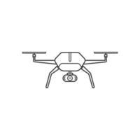 Drone with a camera icon, Flat design. vector