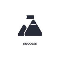 Vector sign of success symbol is isolated on a white background. icon color editable.