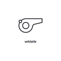 whistle line icon. linear style sign for mobile concept and web design. Outline vector icon. Symbol, logo illustration. Vector graphics