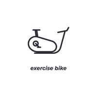 exercise bike line icon. linear style sign for mobile concept and web design. Outline vector icon. Symbol, logo illustration. Vector graphics