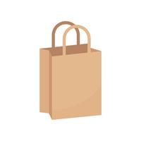 bolsa de papel vector diseño plano