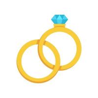 Diamond wedding ring vector