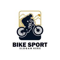 Ilustración de logotipo de bicicleta aislado en fondo blanco. vector