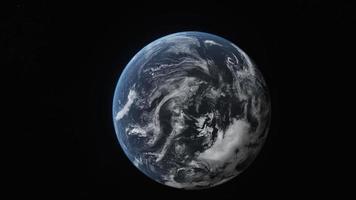 concepto u15 vista del hielo marino antártico realista desde el espacio en el planeta tierra video