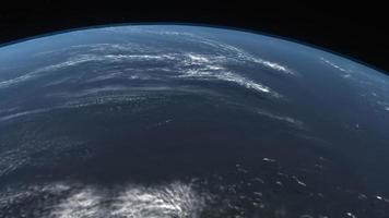 Konzept u18 Blick auf die realistischen Ozeane des Planeten Erde aus dem Weltraum video