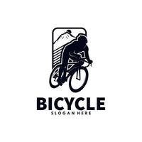 Ilustración de logotipo de bicicleta aislado en fondo blanco. vector