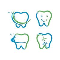 conjunto de diseño de icono de ilustración de vector de plantilla de logotipo dental