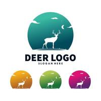 Vintage Deer Logo design template vector