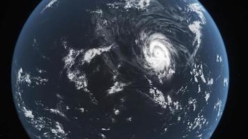 Concept U14 View of the Realistic Hurricane from Space on Planet Earth Oceans video