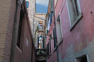 hermosa vista sobre y en la ciudad de venecia. foto