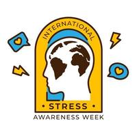 International Stress Awareness Week Illustration vector