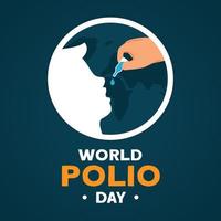 concepto plano del día mundial de la poliomielitis vector