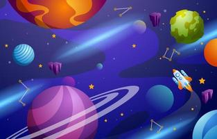 World Space Day Concept in Galaxy vector