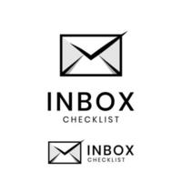 vector email logo symbol elements.  inbox checklist envelope icon design
