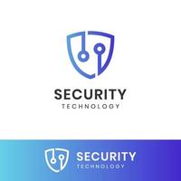 cyber defense shield logo for internet data security design vector