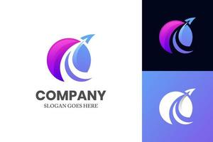 modern color agency travel check business logo. transport, logistics delivery logo design vector