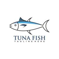 Tuna fish logo icon desain template vector