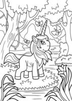 cute cartoon pony vector