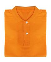 Mockup orange color T-Shirt isolated on white background with clipping path photo