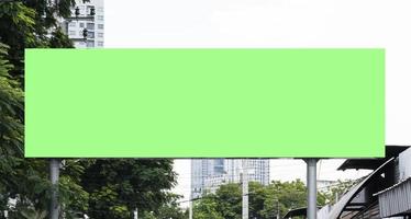 Outdoor billboard with green screen background photo