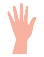 hand human stop gesture vector