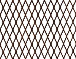 Rusted black grille pattern isolated on white background with clipping path photo