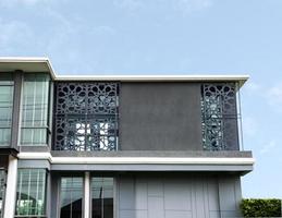 Modern house with blue sky background photo