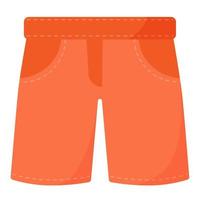 Player uniform, orange shorts. Archery sport equipment. Summer games. vector