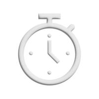 time icon 3d design for application and website presentation photo