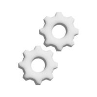 Gear icon 3d design for application and website presentation photo
