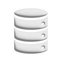 Database icon 3d design for application and website presentation photo