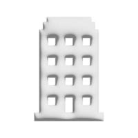 Condominium icon 3d design for application and website presentation photo