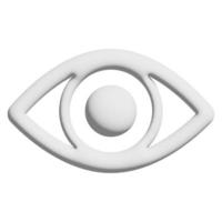 Vision icon 3d design for application and website presentation photo