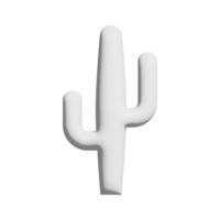Cactus icon 3d design for application and website presentation photo