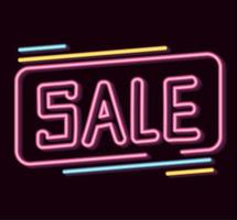 sale neon light vector