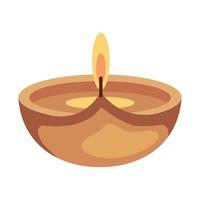 wooden religious candle vector