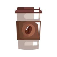 coffee in take away pot vector