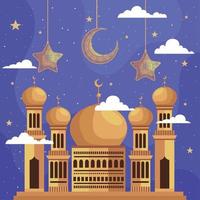 cartel de celebración de ramadán kareem vector