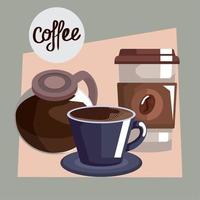 coffee drinks beverages vector