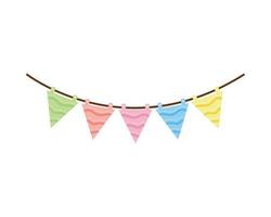 triangular garlands hanging vector