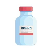 insulin vial medical vector