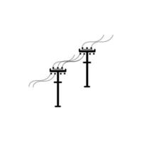 electricity logo flow icon power pole vector