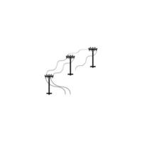 electricity logo flow icon power pole vector