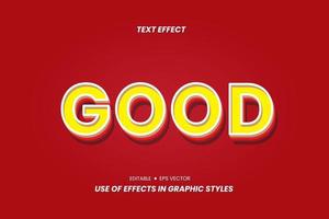 Good Text Effect with 3D Letters vector