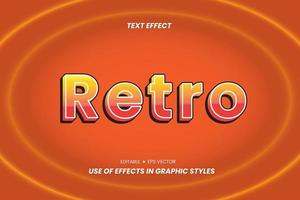 Retro Text Effect with 3D Letters vector