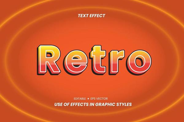 Retro Text Effect with 3D Letters
