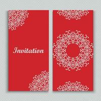 diseño de tarjeta de invitación de mandala.diseño de plantilla de tarjeta floral. vector