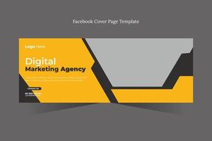 Digital Marketing Facebook Cover vector